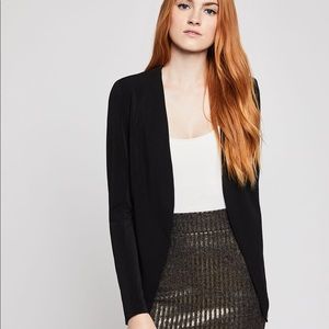 BCBG Generation Black Welt Pocket Tuxedo Blazer